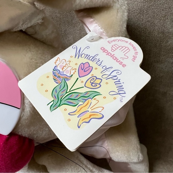 JACKSON RAPPER rare plush Easter Bunny 1980s toy Applause hip hop rabbit NWT - Picture 3 of 7